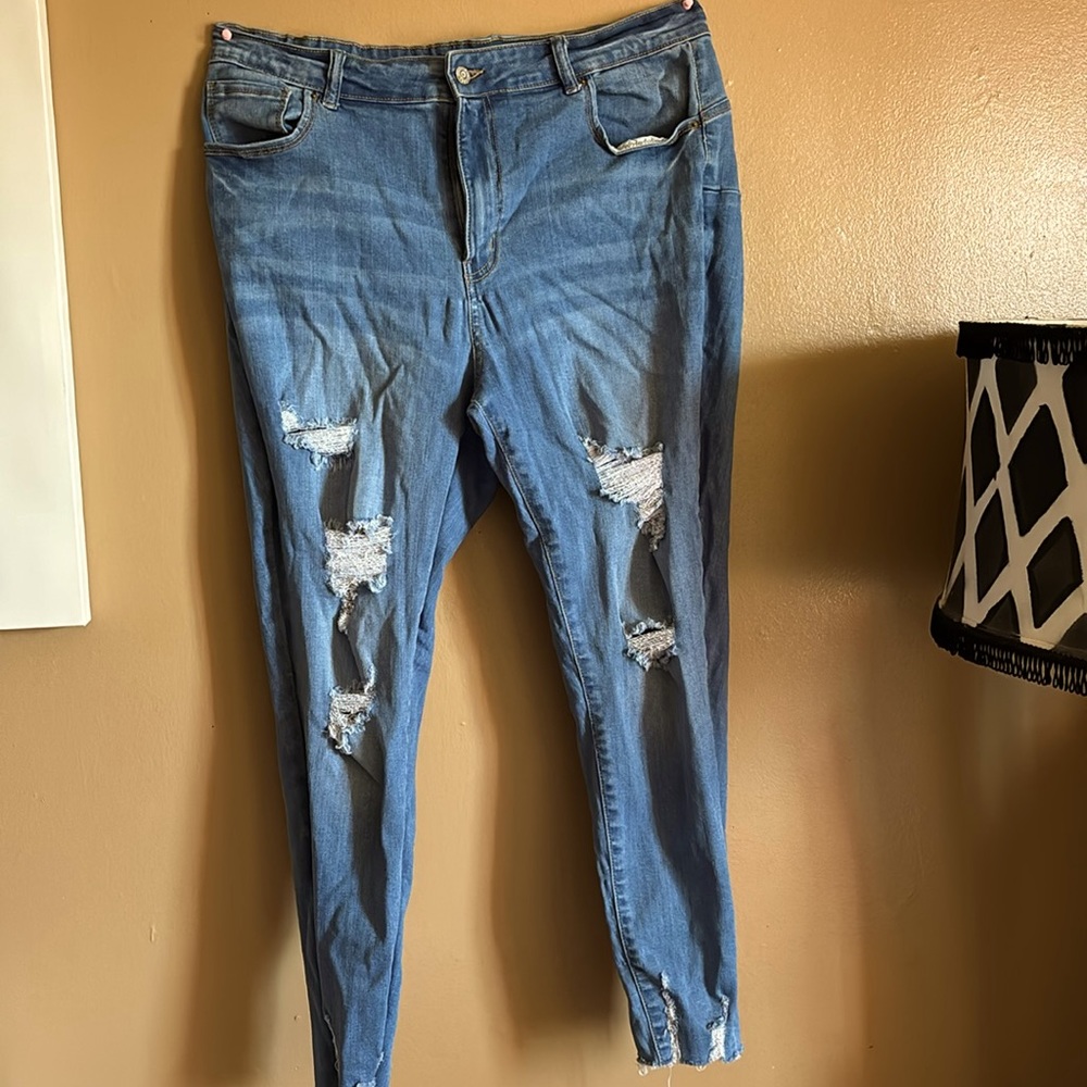 Plus Size Ripped Jeans 2